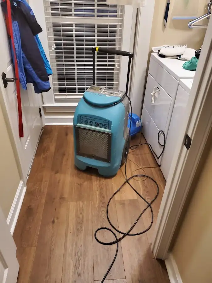 Commercial dehumidifier deployed for Flood Damage Cleanup in Hazleton