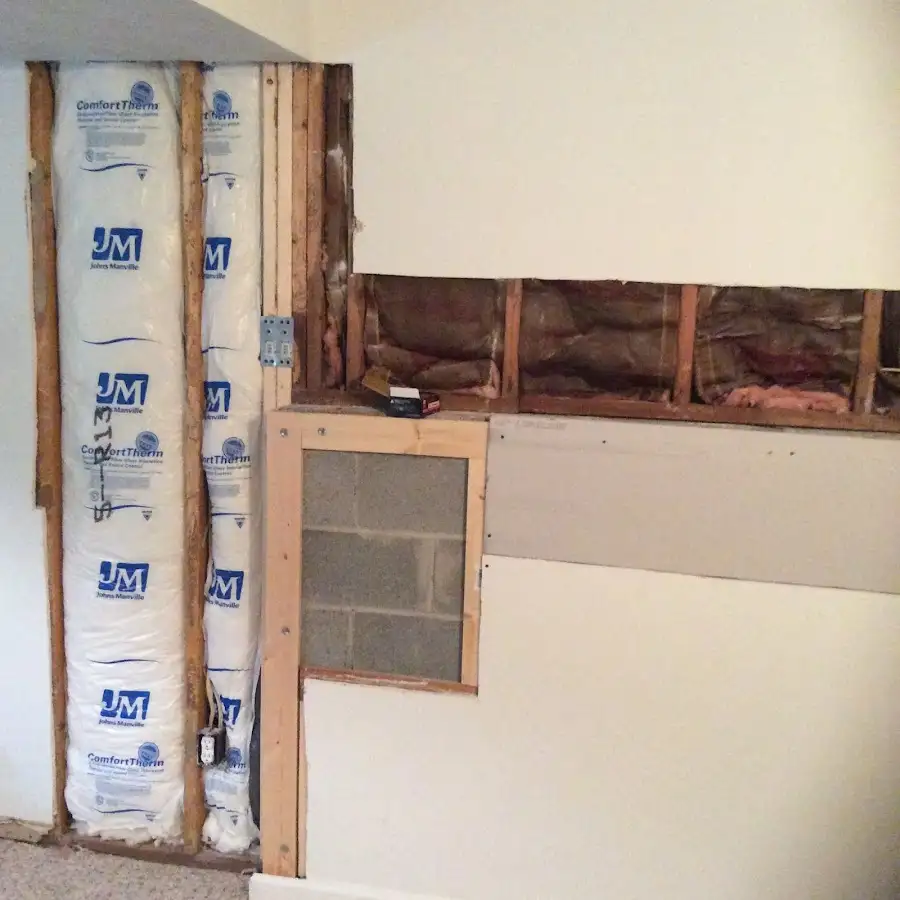 Wall insulation replacement during Contents Cleaning & Restoration in Hazleton
